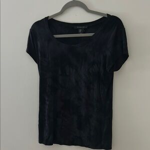 Tahari Black Cap Sleeve Tee